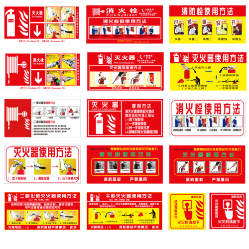 消火栓灭火器使用方法标识消防标志拍一张发10张下拉详情几百种消防
